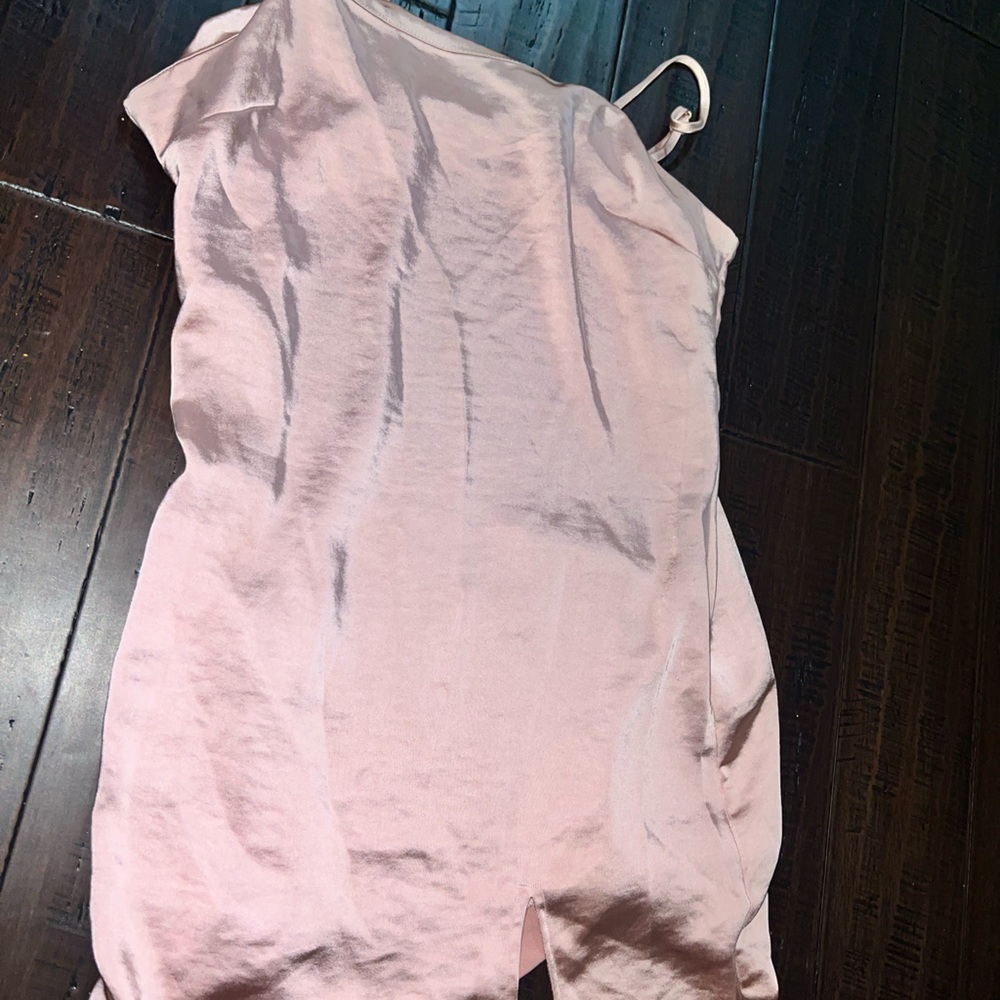 Pink satin dress